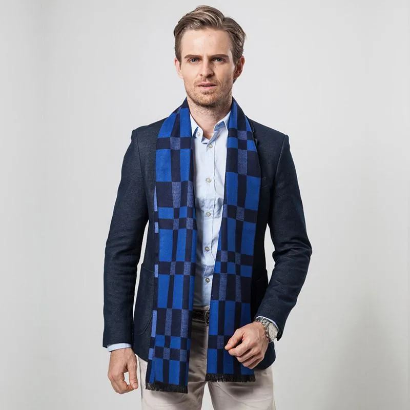 Men's Winter Cashmere Plaid Scarf