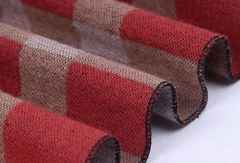 Men's Winter Cashmere Plaid Scarf