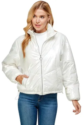 Metallic Puffer Coat