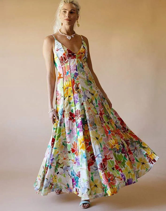 Million Pleats V-Neck Dress