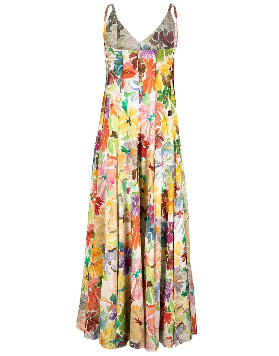 Million Pleats V-Neck Dress