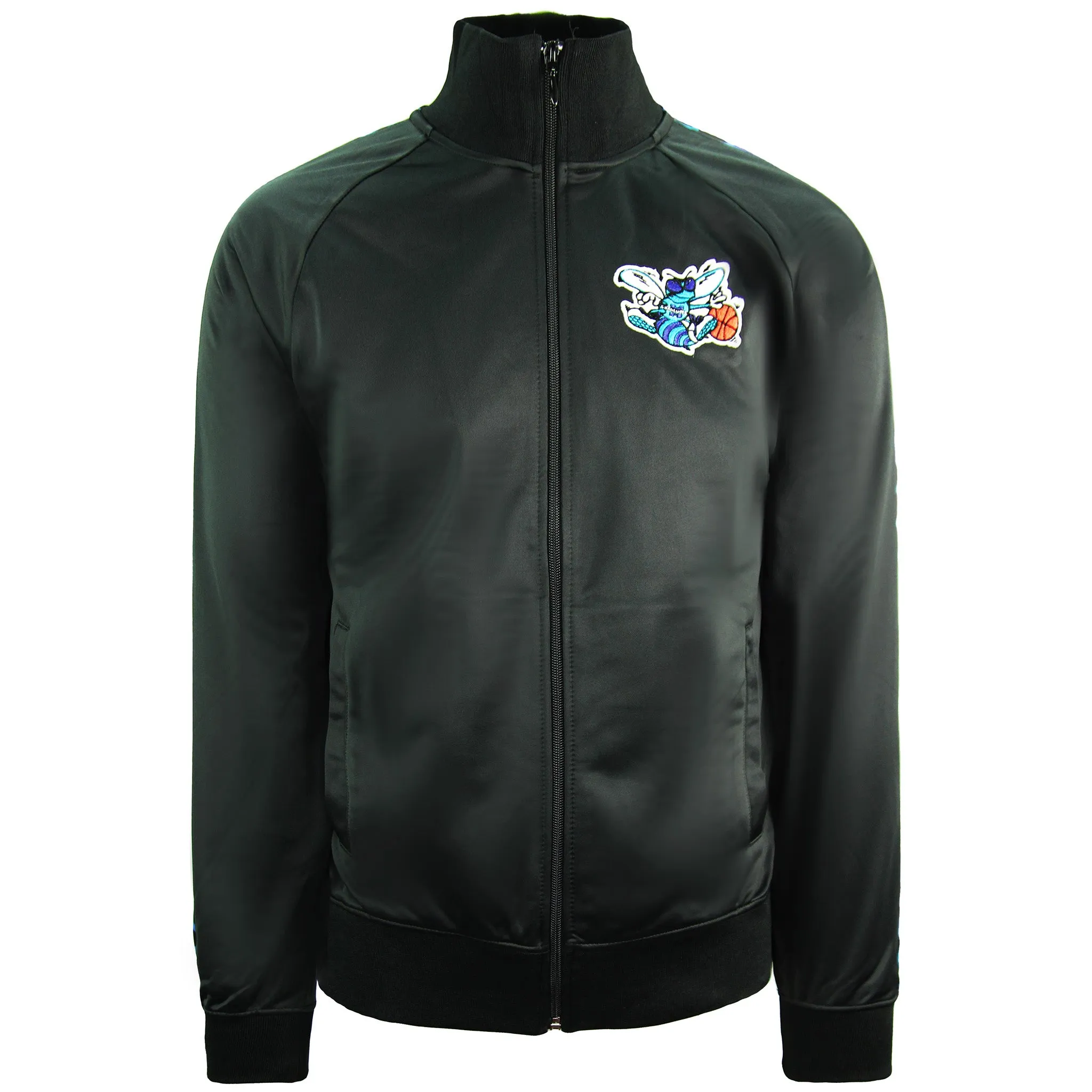 Mitchell & Ness Charlotte Hornets Mens Black Track Jacket