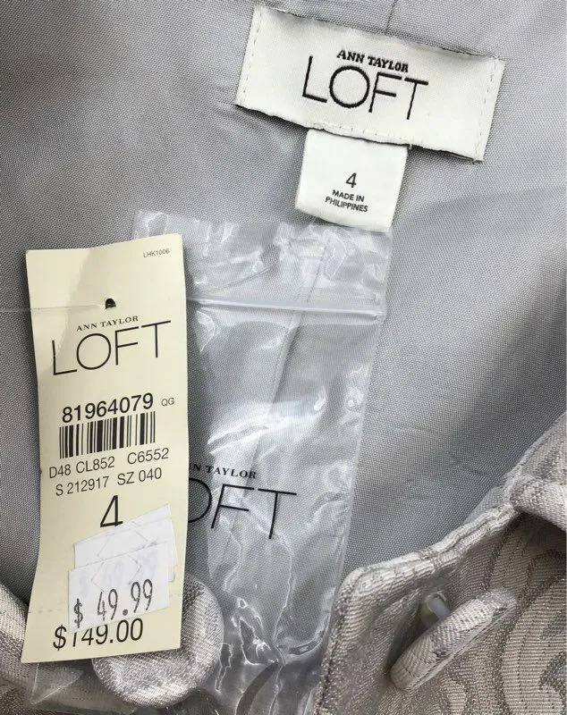 NWT Ann Taylor Loft Women's Gray Overcoat - Size 4