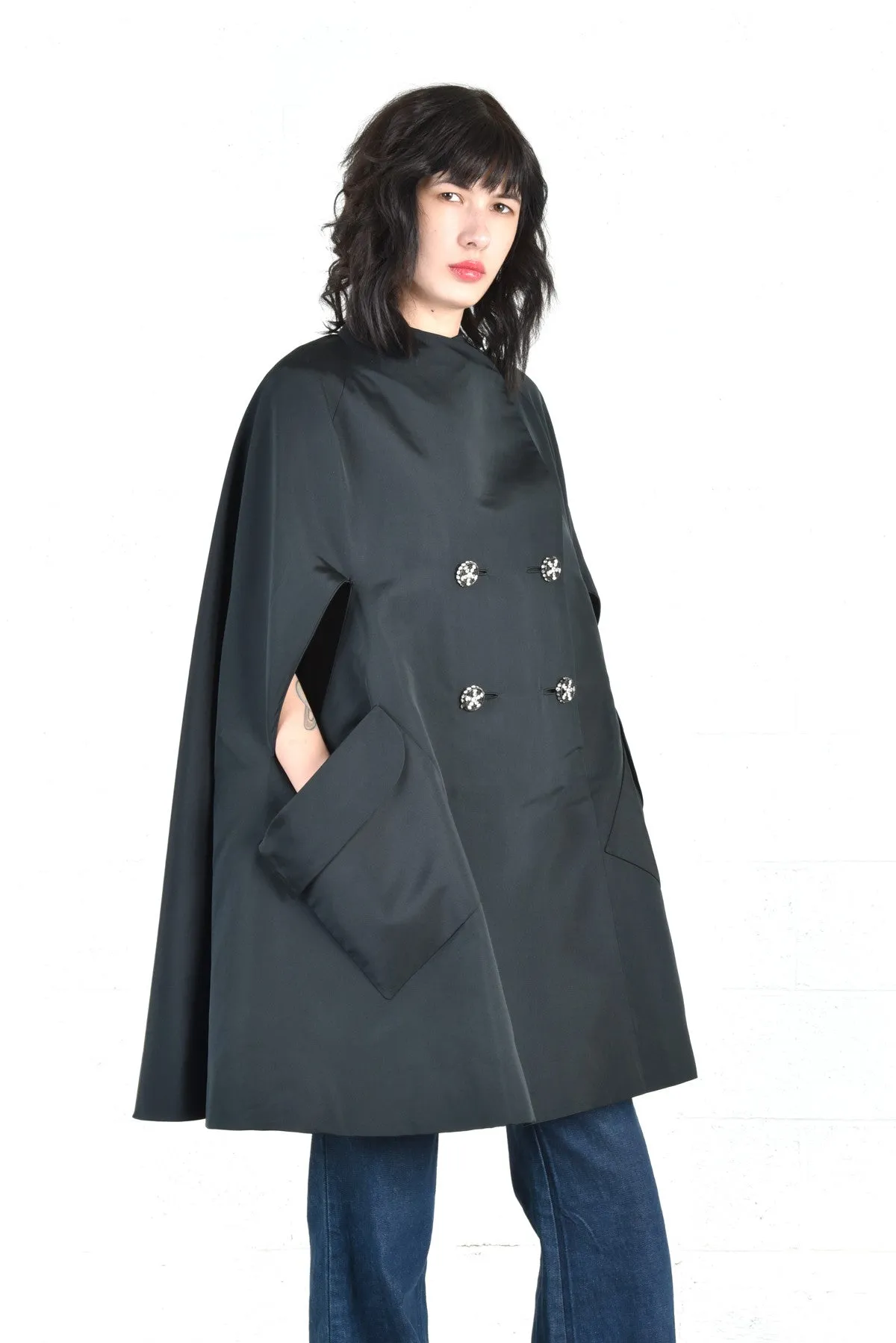 Pauline Trigére Silk Swing Cape