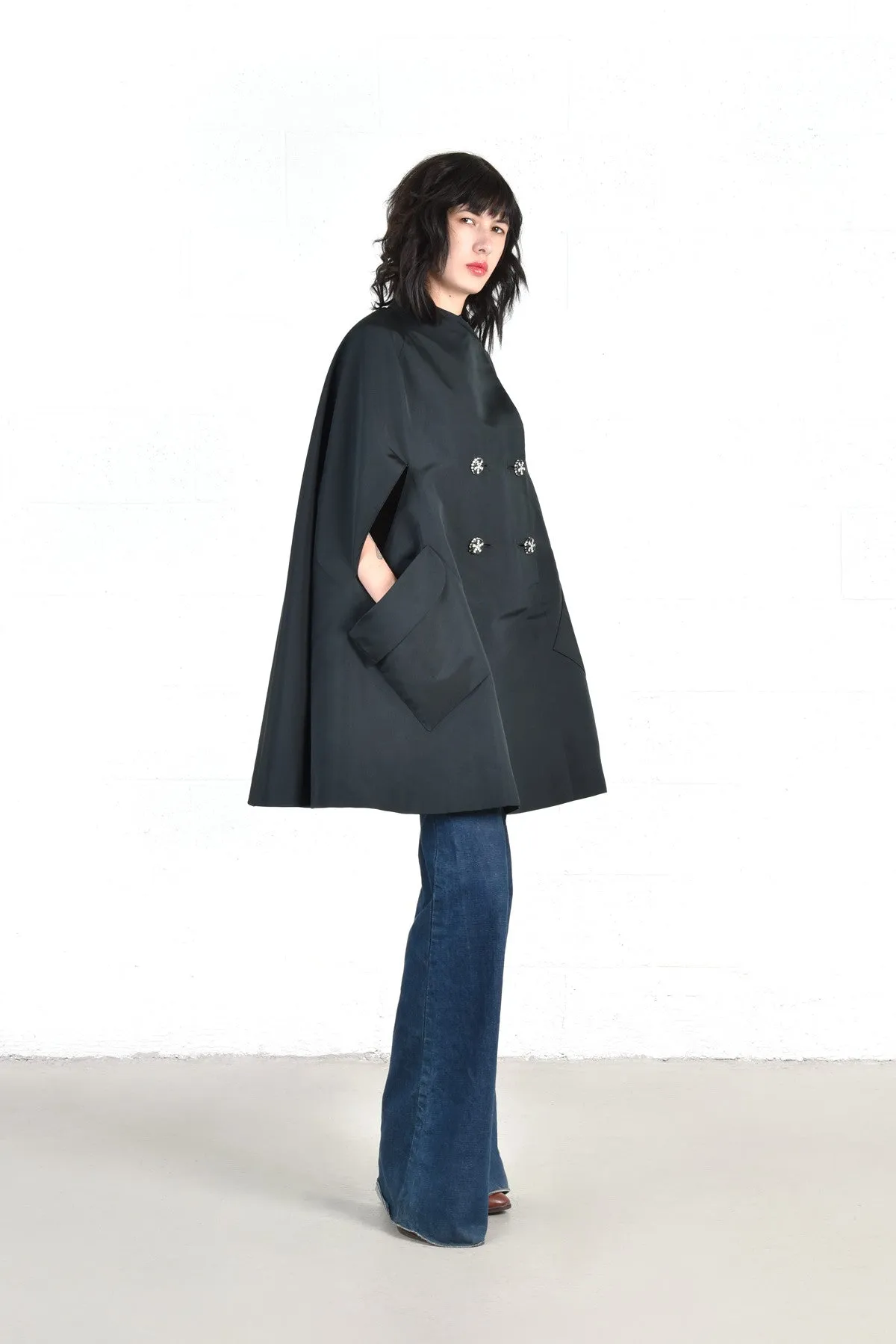 Pauline Trigére Silk Swing Cape