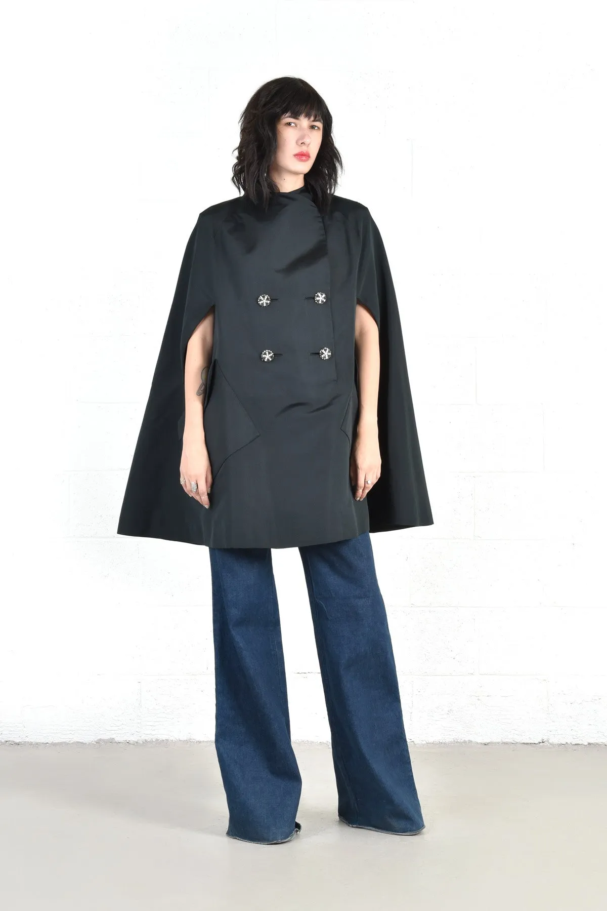 Pauline Trigére Silk Swing Cape