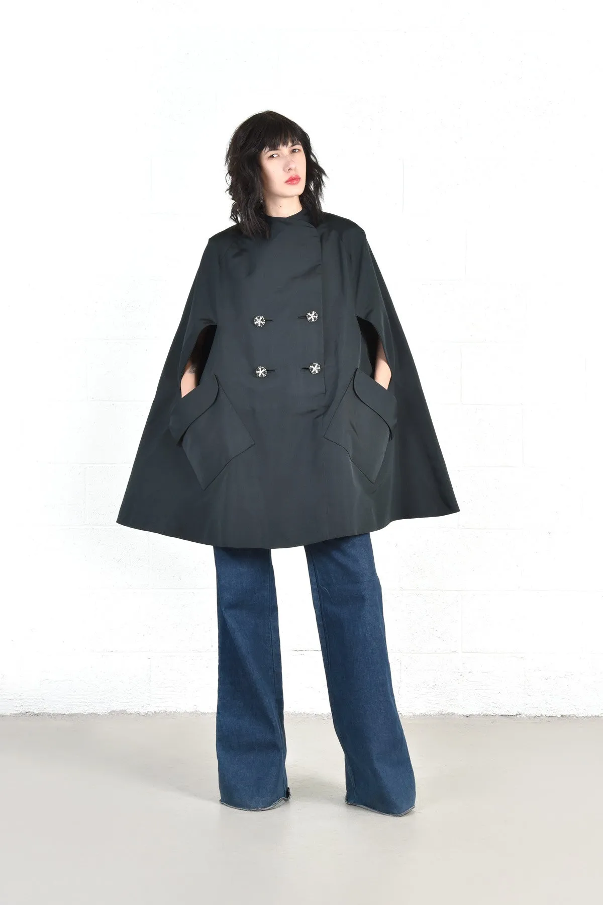 Pauline Trigére Silk Swing Cape