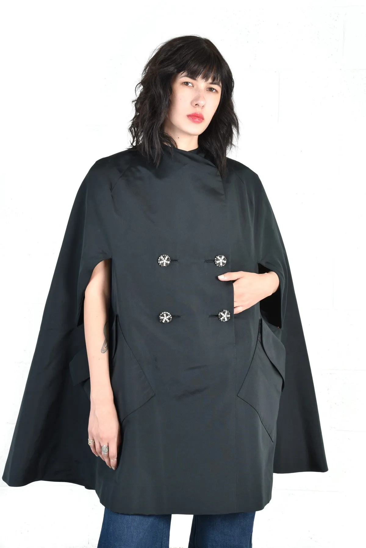 Pauline Trigére Silk Swing Cape
