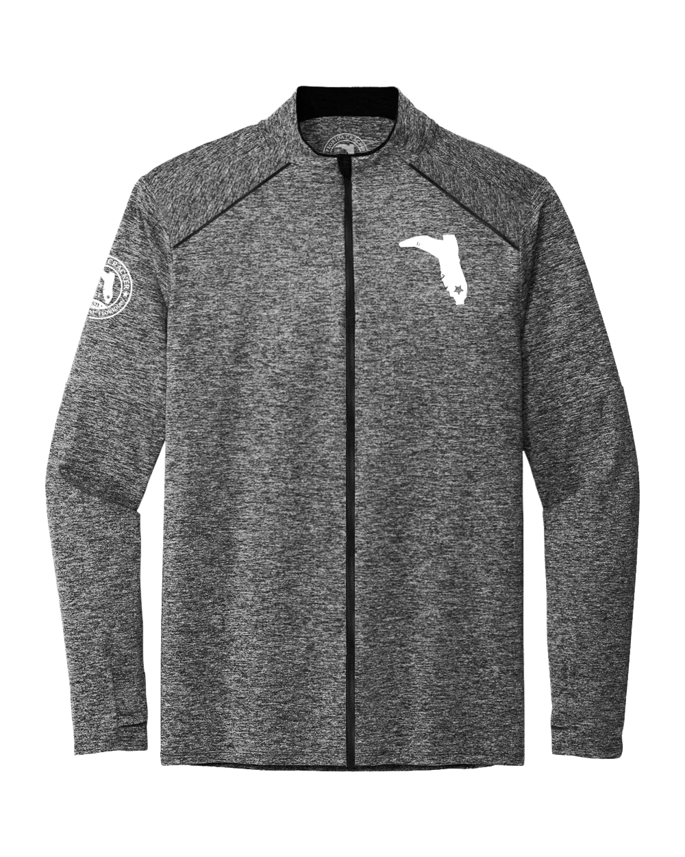 PULLOVER - HEATHER BLACK - FULL ZIP