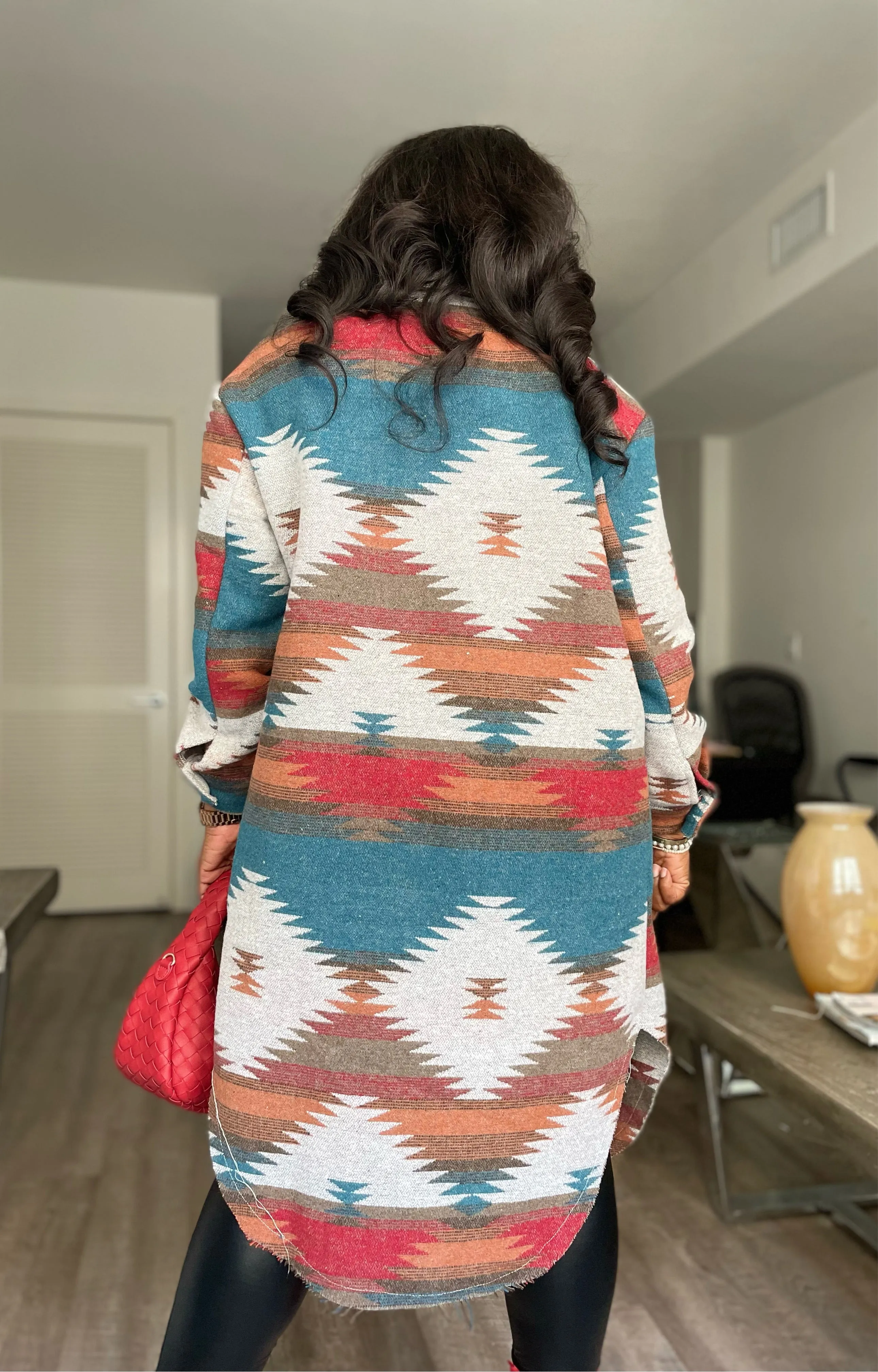 Shirlen Aztec Button down Shacket