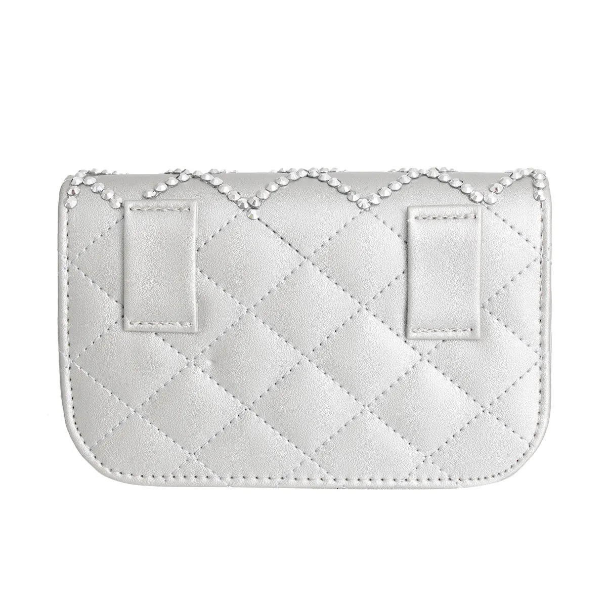 Silver Quilted Belt Bag