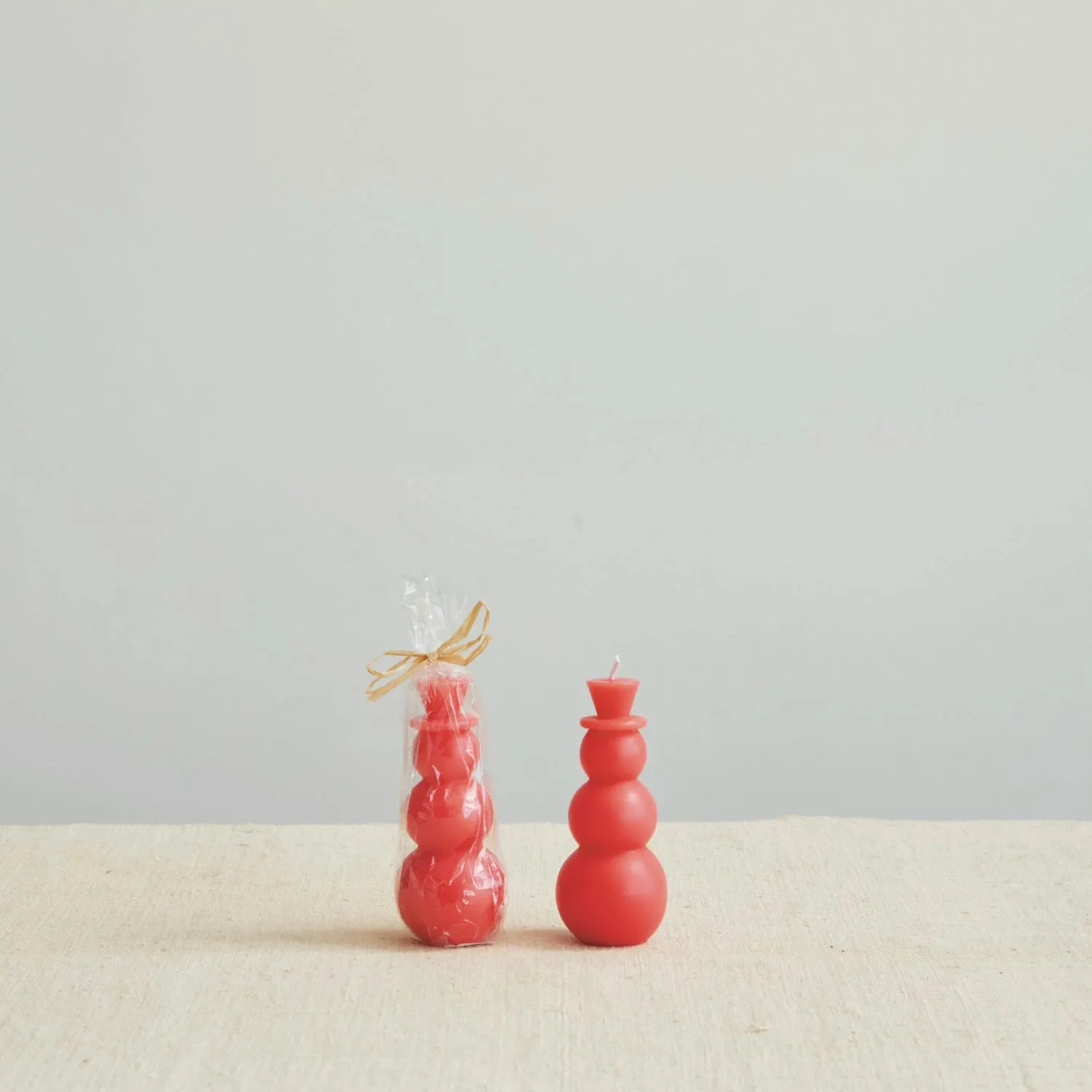 Small Snowman Shaped Candle