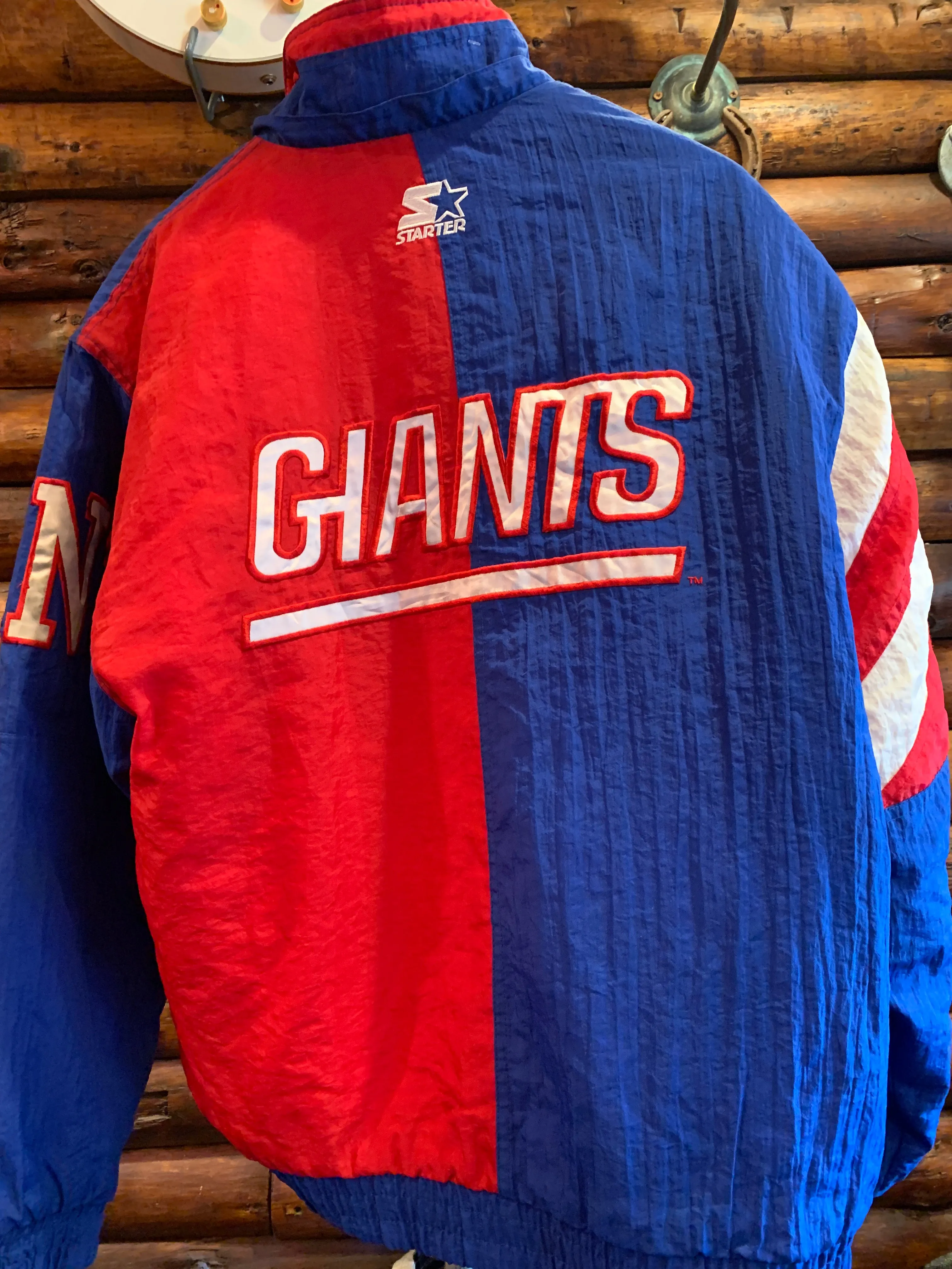 Starter NY Giants Medium Puffer Vintage Stadium Jacket