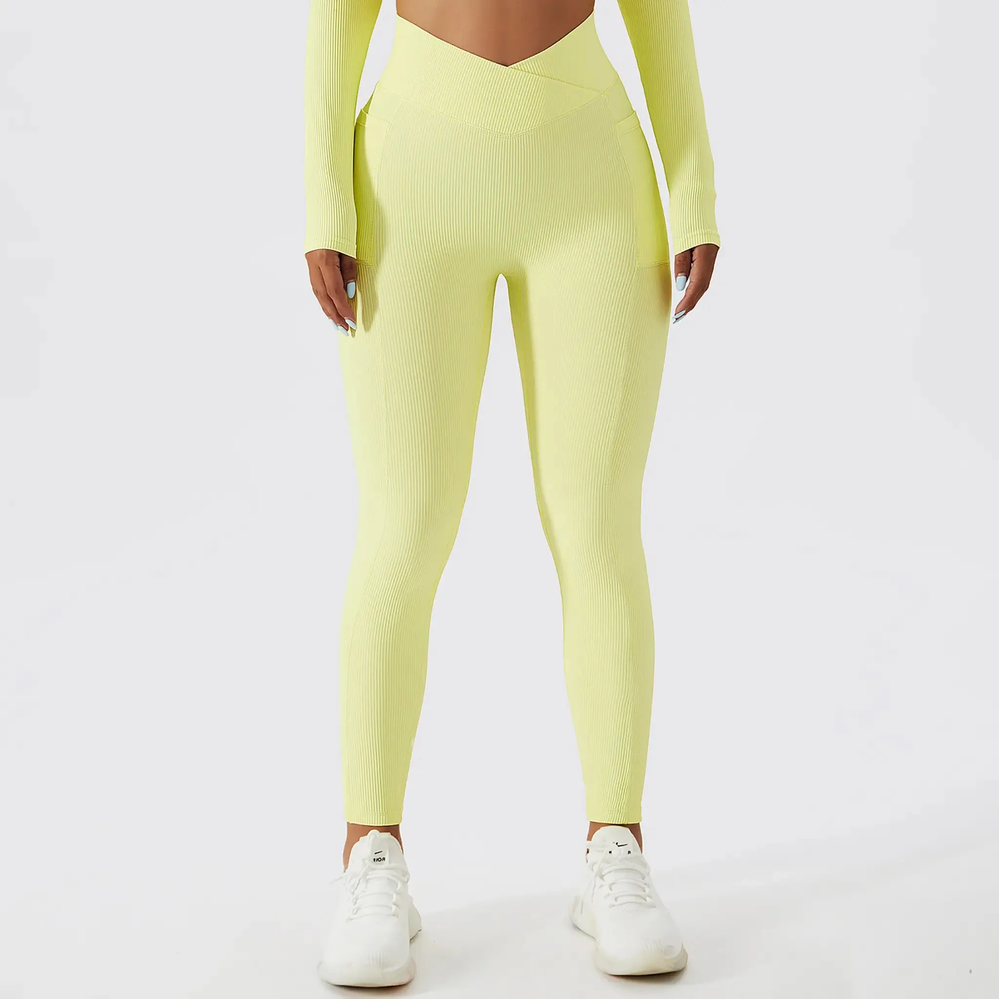 Thread Pocket High Waist Workout Pants