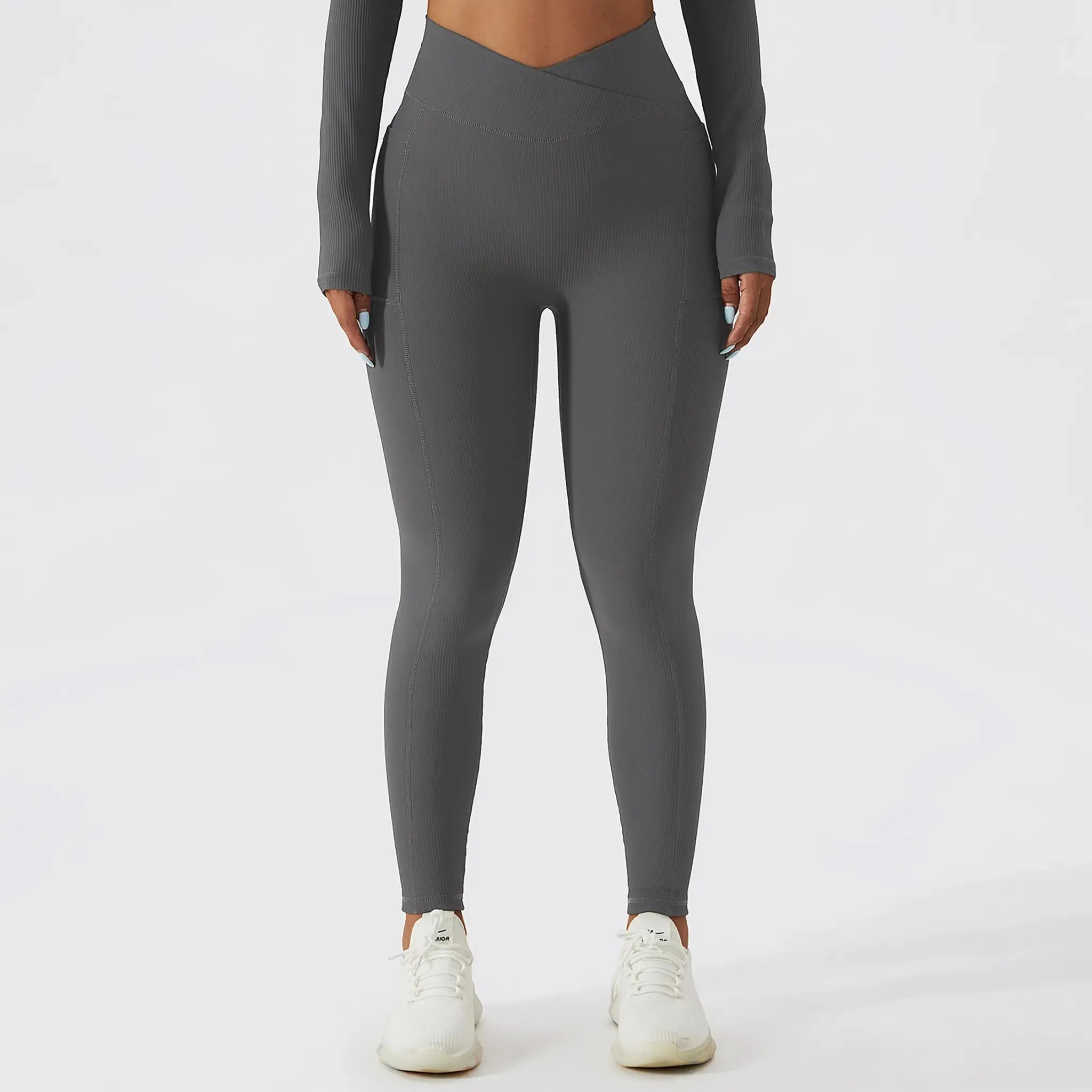 Thread Pocket High Waist Workout Pants