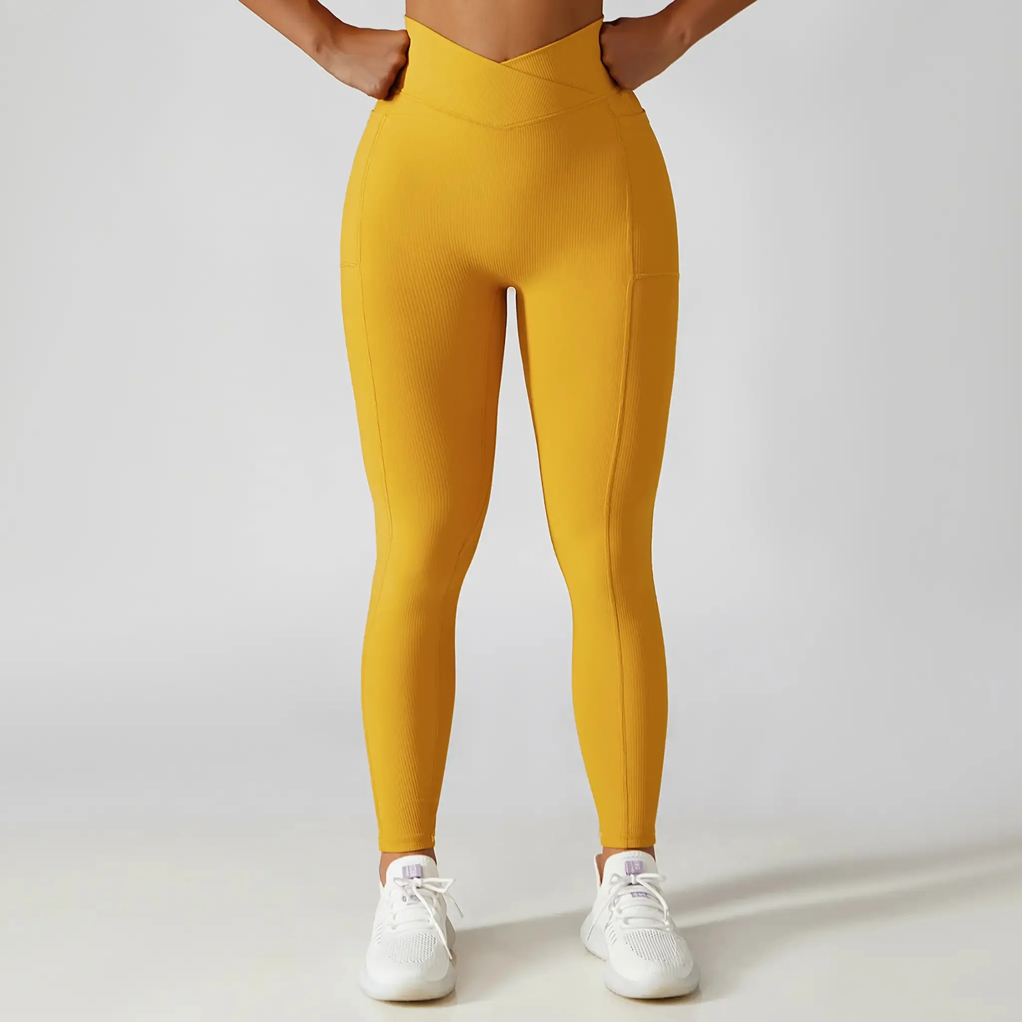 Thread Pocket High Waist Workout Pants