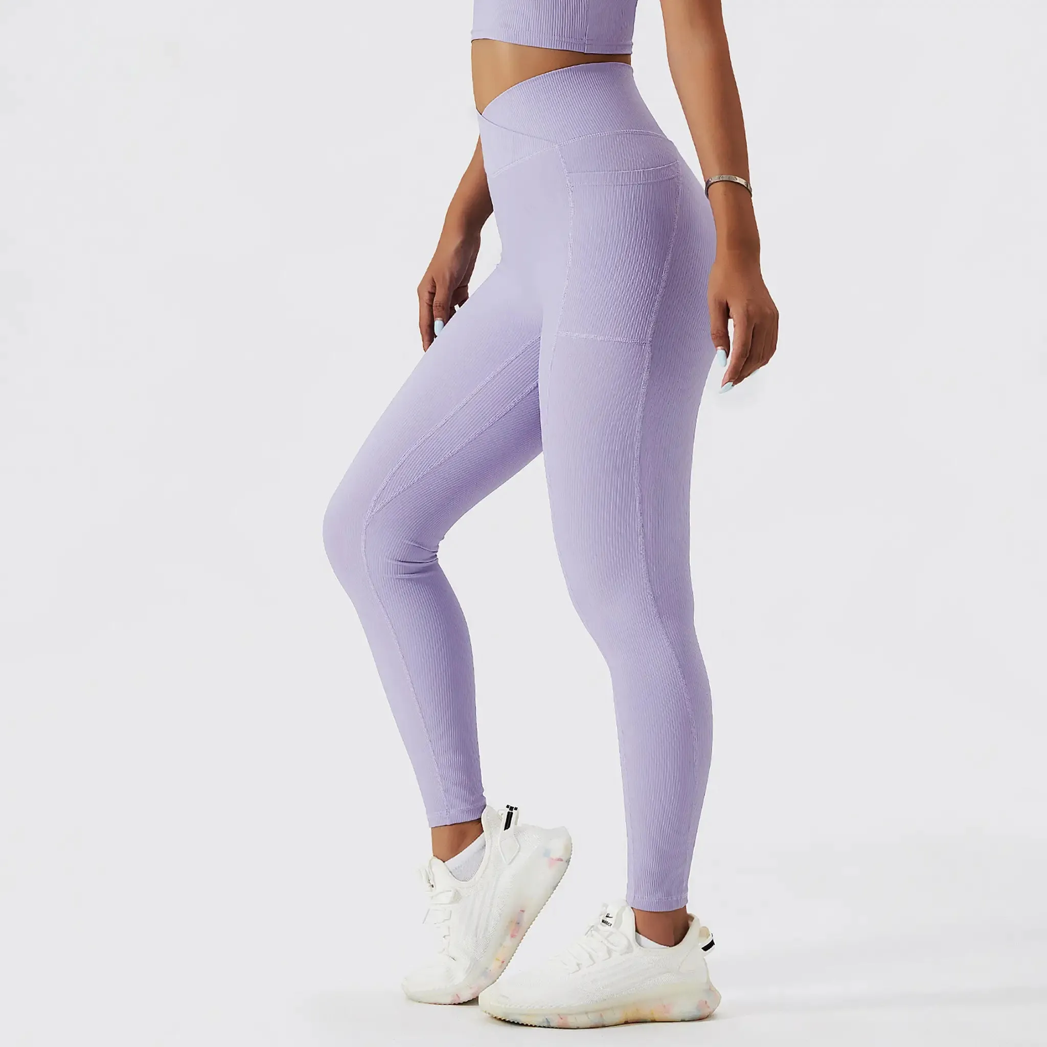 Thread Pocket High Waist Workout Pants
