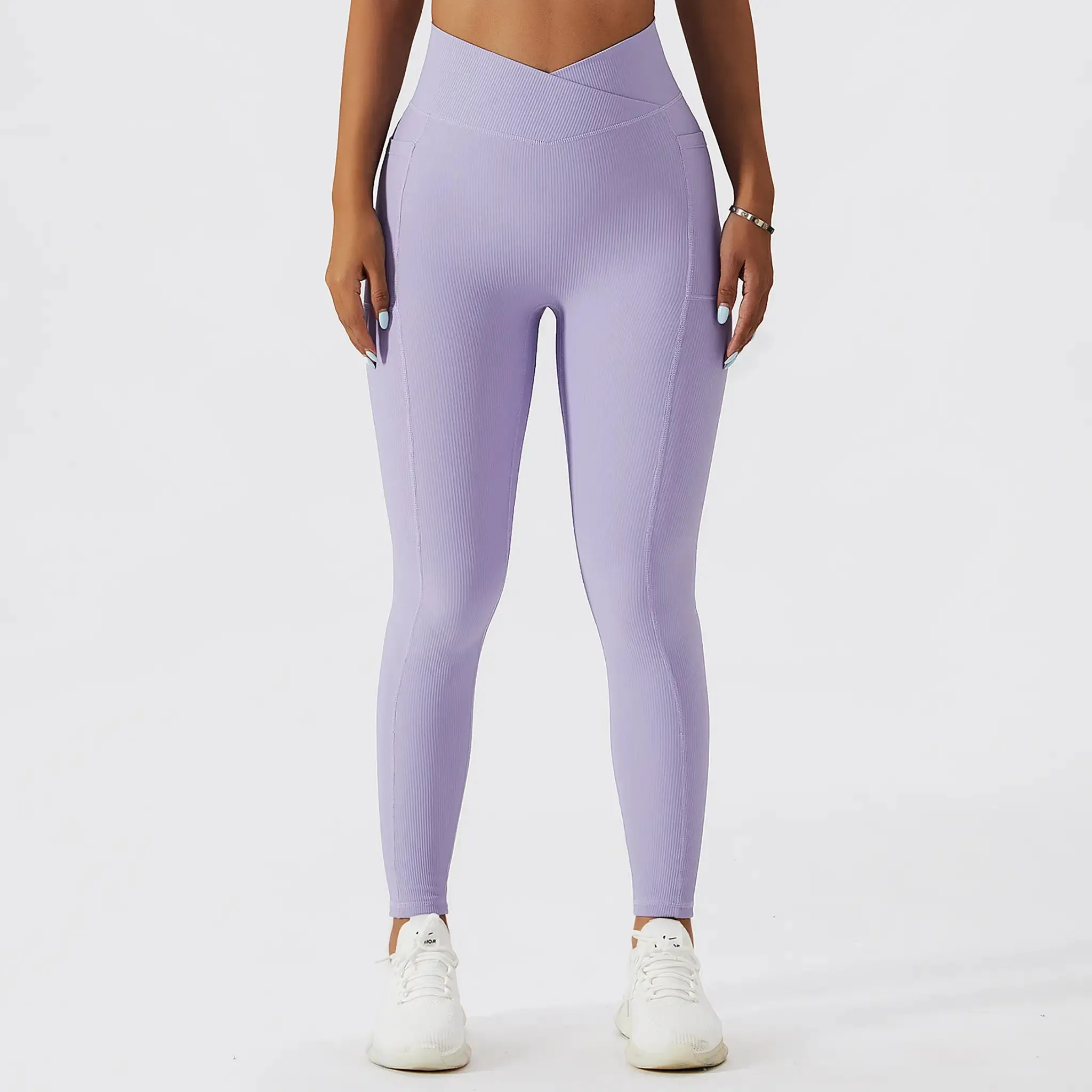 Thread Pocket High Waist Workout Pants