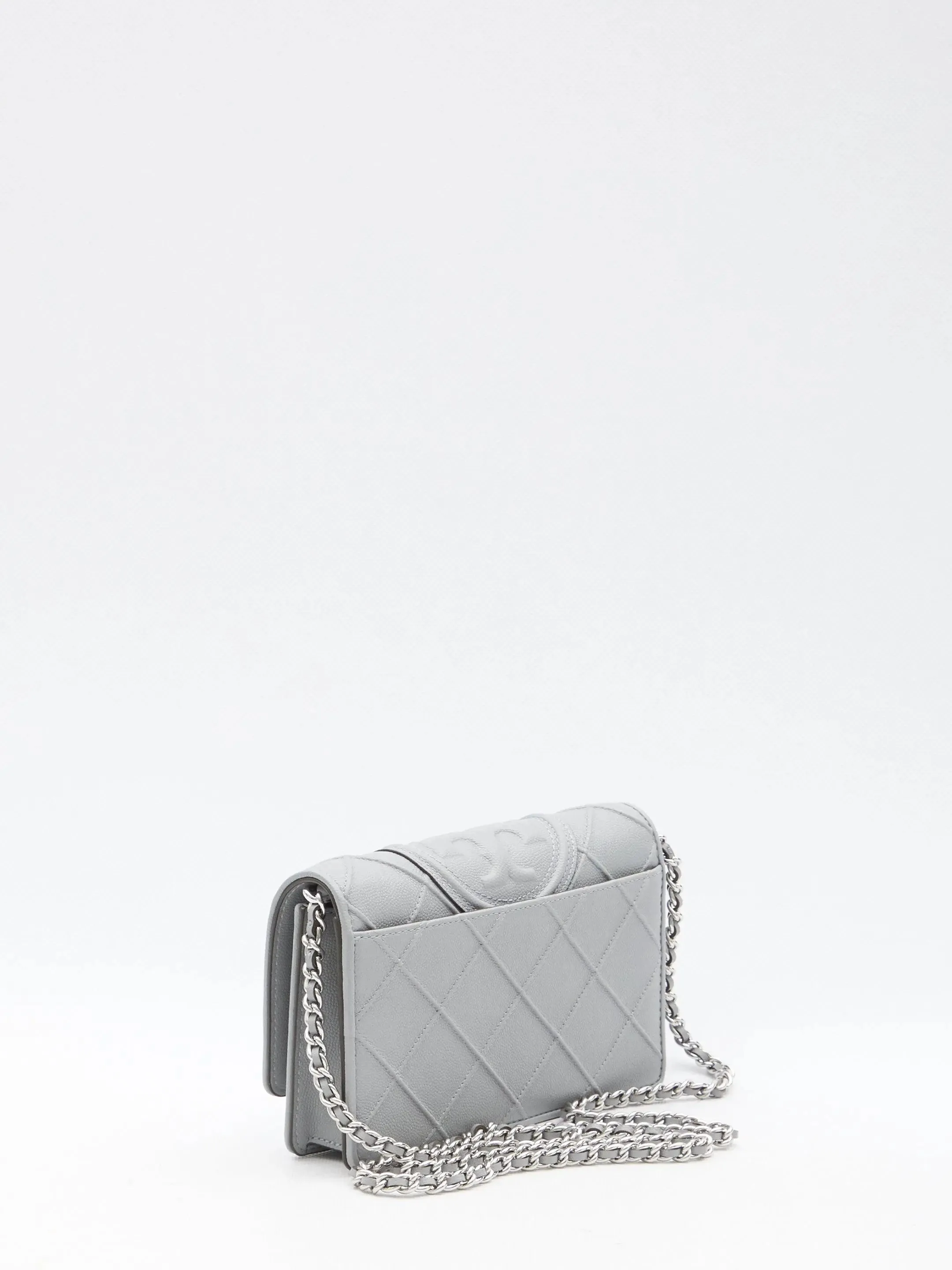 Tory Burch Fleming Soft Grained Chain Wallet