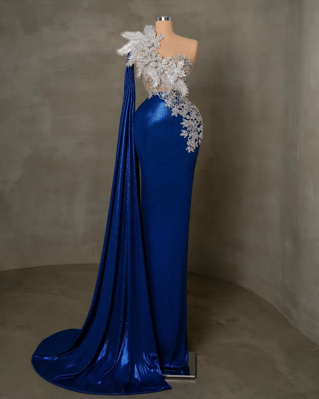 Treisi Sleeveless Dress with Silver Crystals and Flowers