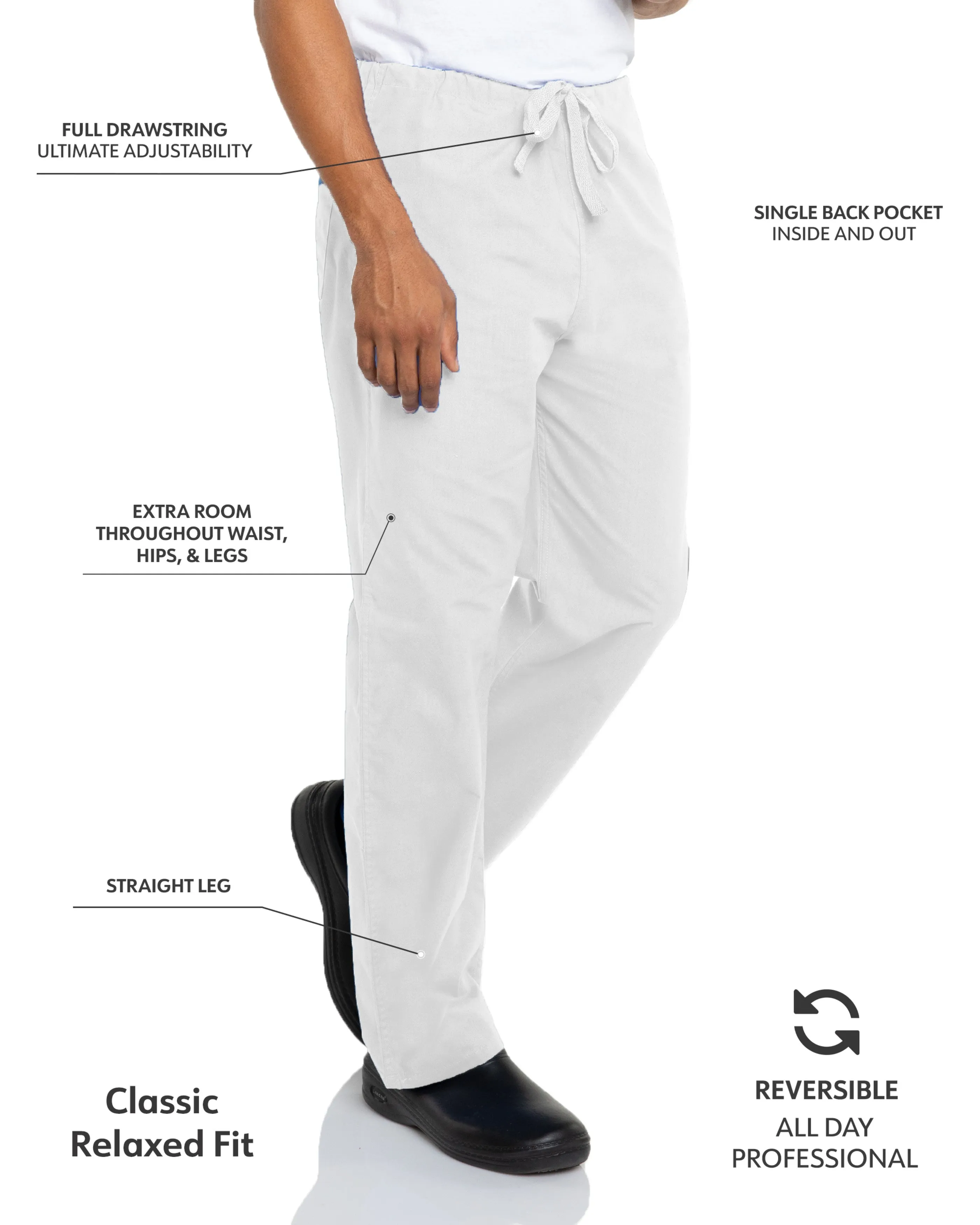 Unisex Reversible High-Rise Waist Pant