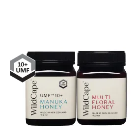 WILDCAPE Manuka UMF 10 1kg & Multifloral Honey 1kg Bundle